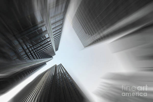 Chicago Art Print featuring the photograph Skyscrapers in Motion by Raul Rodriguez