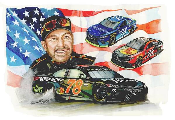 Art Art Print featuring the painting 2017 NASCAR Champion by Simon Read