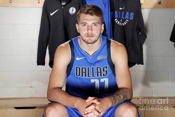 Luka Doncic Art Print featuring the photograph 2018 Nba Rookie Photo Shoot by Nathaniel S. Butler
