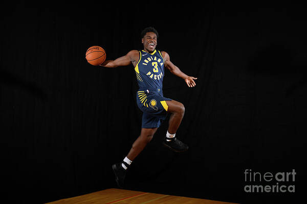 Aaron Holiday Art Print featuring the photograph 2018 Nba Rookie Photo Shoot by Brian Babineau