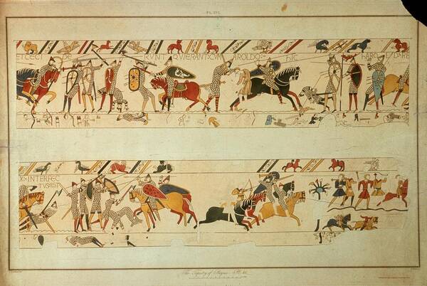 Horse Art Print featuring the photograph Bayeux Tapestry #4 by Hulton Archive