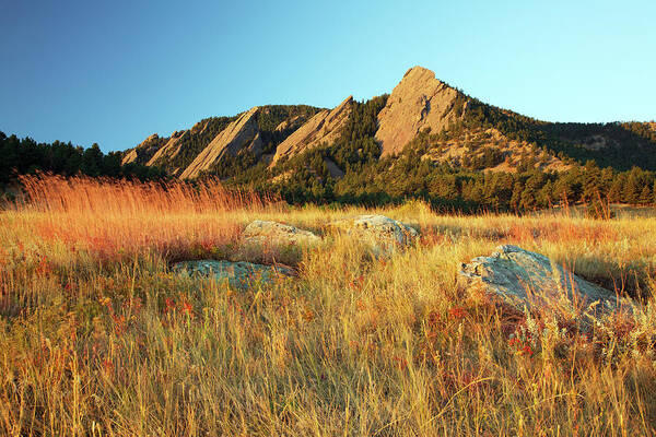 Scenics Art Print featuring the photograph Boulder Colorado Flatirons #4 by Beklaus