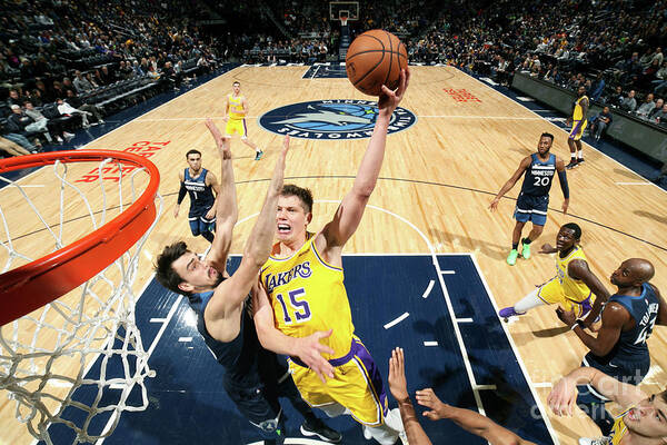 Moritz Wagner Art Print featuring the photograph Los Angeles Lakers V Minnesota by David Sherman
