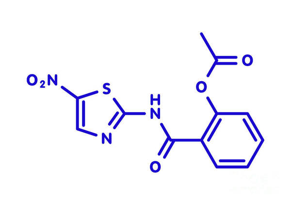 Nitazoxanide Art Print featuring the photograph Nitazoxanide Antiprotozoal Drug #5 by Molekuul/science Photo Library