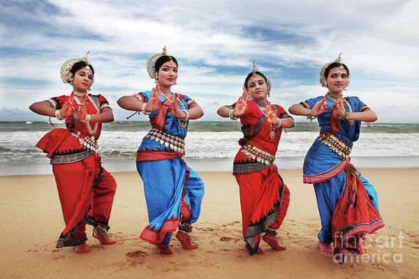 Odisha Art Print featuring the photograph Odissi Dancers Striking A Pose #5 by Visage