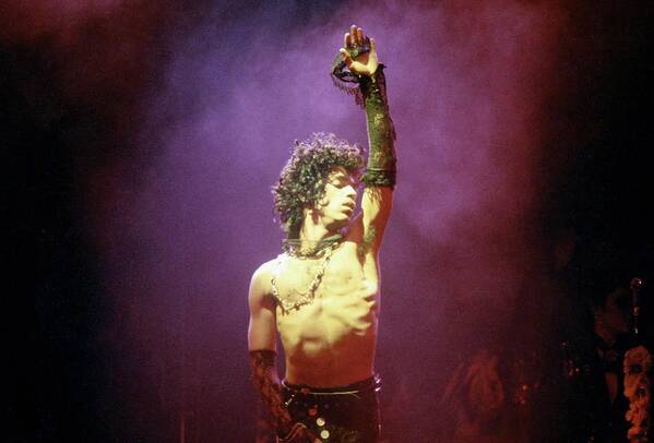 Prince - Musician Art Print featuring the photograph Prince Live In La by Michael Ochs Archives
