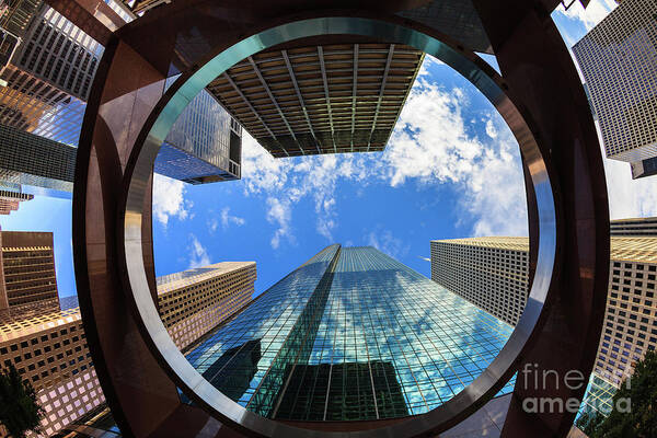Abstract Art Print featuring the photograph Skyscrapers by Raul Rodriguez
