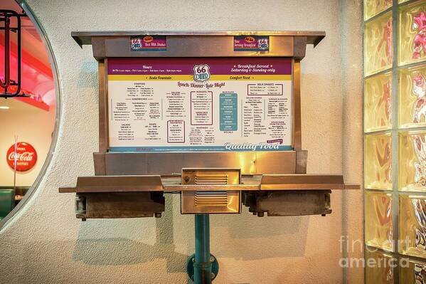 66 Diner Menu Art Print featuring the photograph 66 Diner Menu by Imagery by Charly