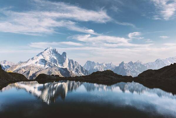 Landscape Art Print featuring the photograph Colourful Sunset On Lac Blanc Lake #7 by Ivan Kmit