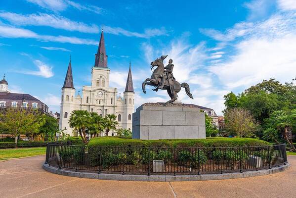 Landscape Art Print featuring the photograph New Orleans, Louisiana, Usa At Jackson #8 by Sean Pavone