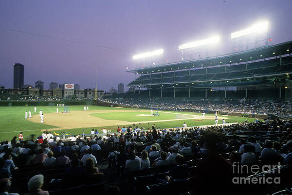 1980-1989 Art Print featuring the photograph Philadelphia Phillies V Chicago Cubs #8 by Jonathan Daniel