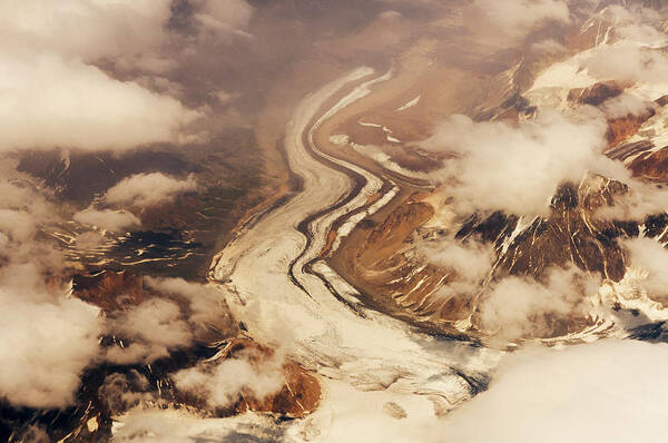 Scenics Art Print featuring the photograph Alaska Range From Air by John Elk