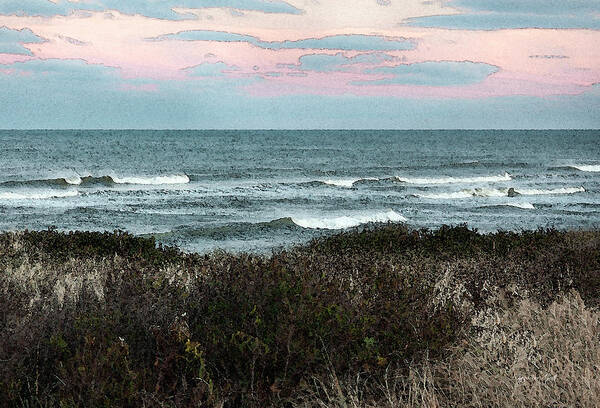 Photograph Art Print featuring the photograph Along Cape Cod II - Watercolor by Suzanne Gaff