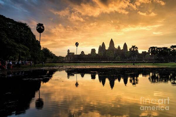 Hinduism Art Print featuring the photograph Angkor Wat by Tumjang