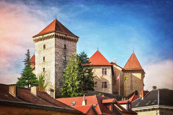 Annecy Art Print featuring the photograph Annecy Castle Annecy France by Carol Japp