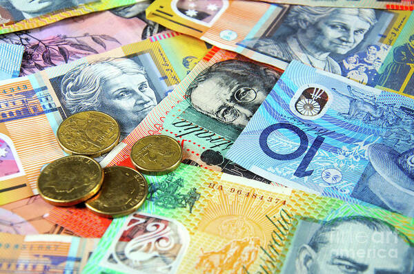 Money Art Print featuring the photograph Australian Money Cash and Notes by Milleflore Images