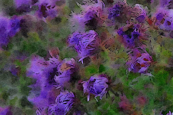 Watercolor Print Art Print featuring the photograph Autumn Asters by Bonnie Bruno