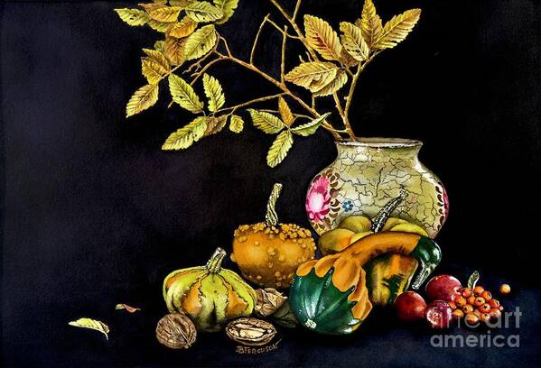 Autumn Art Print featuring the painting Autumn Colors by Jeanette Ferguson