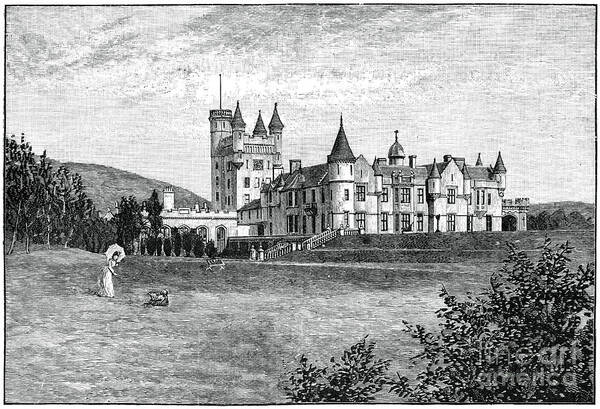 Engraving Art Print featuring the drawing Balmoral Castle From The North-west by Print Collector