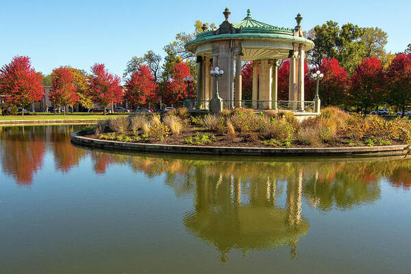 Forest Park Art Print featuring the photograph Bandstand in Forest Park by Steve Stuller