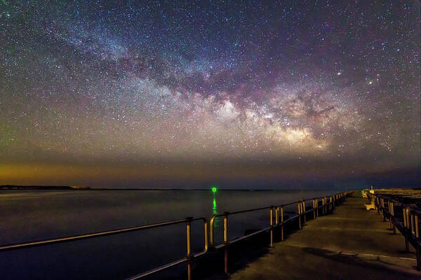Milky Way Art Print featuring the photograph Barnegat Light State Park Milky Way by Susan Candelario