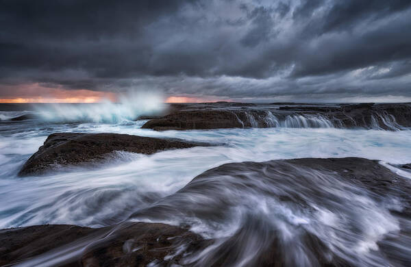Seascape Art Print featuring the photograph Before The Storm by Joshua Zhang