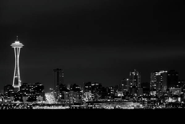 Clear Sky Art Print featuring the photograph Belltown & Space Needle by Andrew A Smith