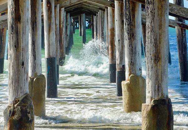 Below Art Print featuring the photograph Below The Pier by Brian Eberly