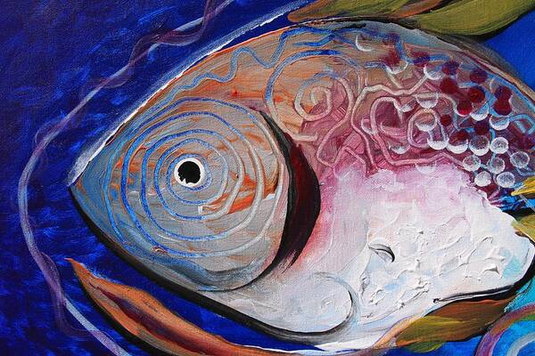 Fish Art Print featuring the painting Big Fish by J Vincent Scarpace