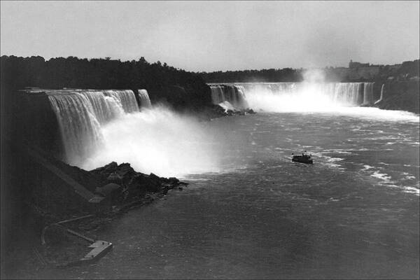 Niagara Art Print featuring the painting Bird's-eye view of Niagara Falls by George Barker