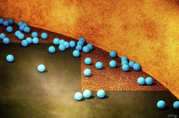 Abstract Art Print featuring the photograph Blue Balls by Dee Browning