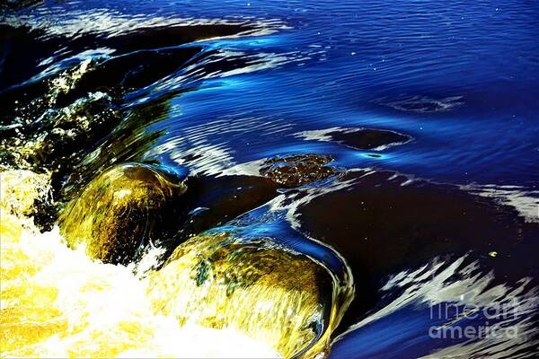 Waterfalls Art Print featuring the photograph Blue to Gold by Merle Grenz