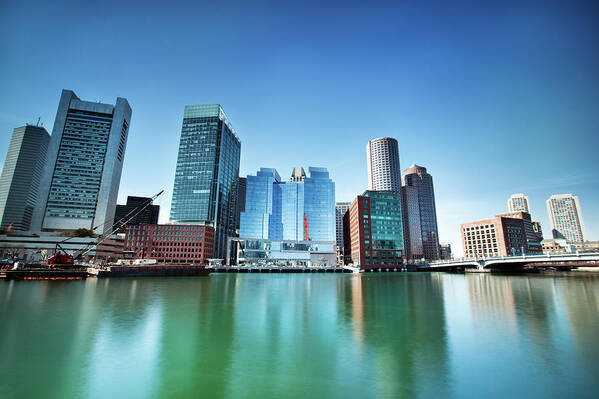 Standing Water Art Print featuring the photograph Boston Skyline by Andy Freer