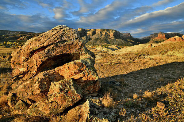 Ruby Mountain Art Print featuring the photograph Boulders or Ruby Mountain at Sunrise by Ray Mathis