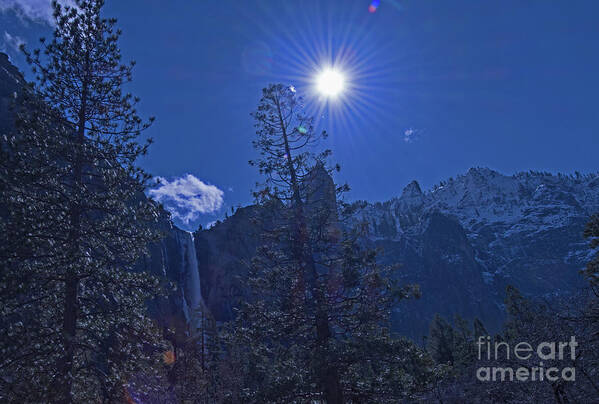 Landscape Art Print featuring the photograph Bridalveil Fall at Yosemite by Amazing Action Photo Video