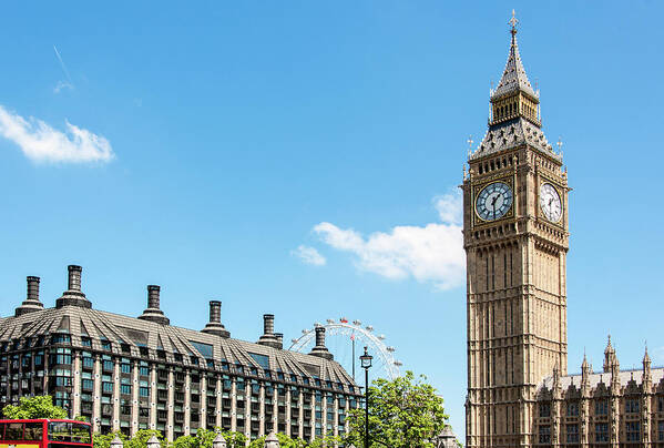 Clock Tower Art Print featuring the photograph British Government by Chris Mansfield