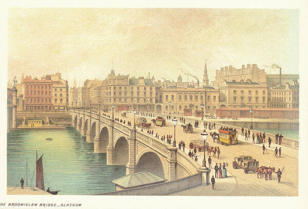 Glasgow Art Print featuring the photograph Broomielaw Bridge In Glasgow by Kean Collection