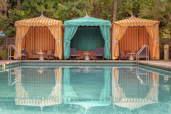 Cabana Art Print featuring the photograph Cabanas by Alison Frank