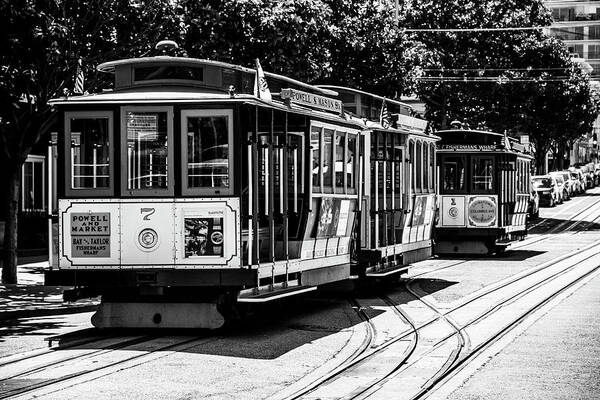 Cable Cars Art Print featuring the photograph Cable Cars by Stuart Manning