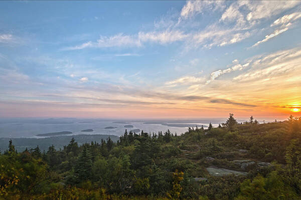 Cadillac Mountain Art Print featuring the photograph Cadillac Mountain Sunrise by Angelo Marcialis