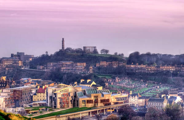 Lothian Art Print featuring the photograph Calton Hill Morning by Steven Mccaig