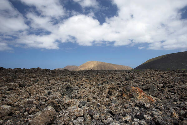 Scenics Art Print featuring the photograph Canary Islands, Lanzarote, Timanfaya by Wilfried Krecichwost