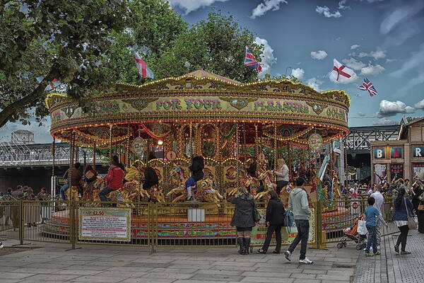 Architecture Art Print featuring the photograph Carousel in London by Darryl Brooks