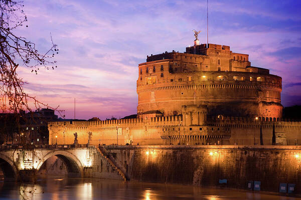 Sant'Angel Castle and Bridge Rome Quality art reproduction from original