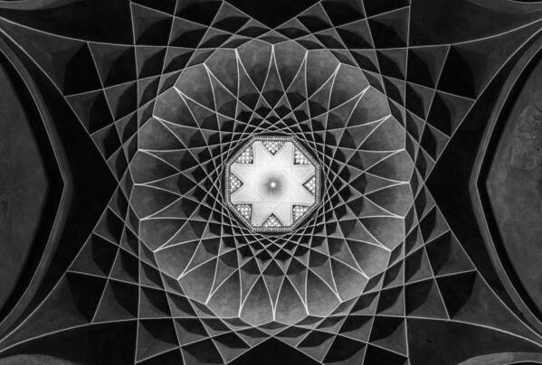 Geometry Art Print featuring the photograph Ceiling Of Dolatabad Garden by Farshad Boroomand