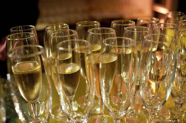 Celebration Art Print featuring the photograph Champagne At A Gala Event by Owen Franken