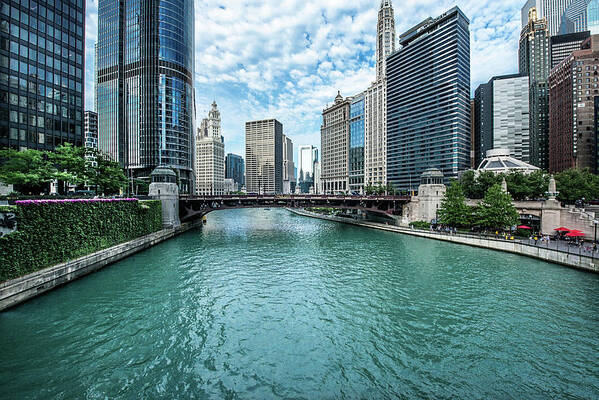 Chicago Art Print featuring the photograph Chicago River View by Bill Carson Photography