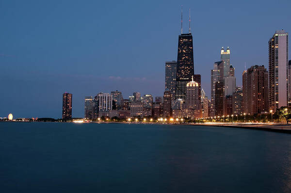 Lake Michigan Art Print featuring the photograph Chicago Skyline by 400tmax