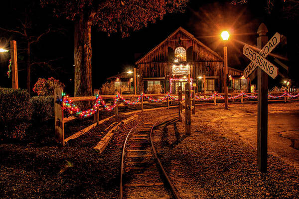 Smithville Art Print featuring the photograph Christmas At The Barn In Smithville by Kristia Adams