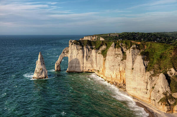 Scenics Art Print featuring the photograph Cliff Needle In Etretat, France by Rogdy Espinoza Photography